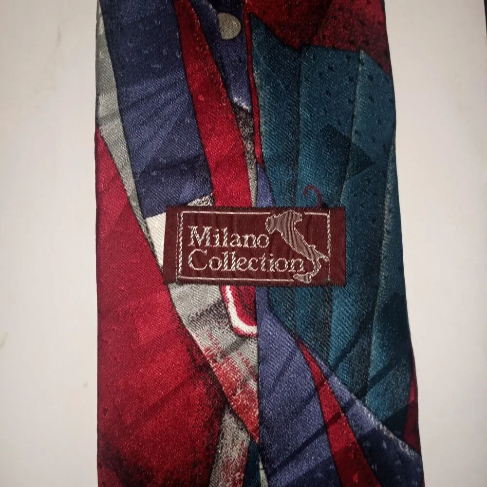 2 Men's Silk Neck Ties 100% Pure Silk Made In Italy Very Nice Condition B2-018